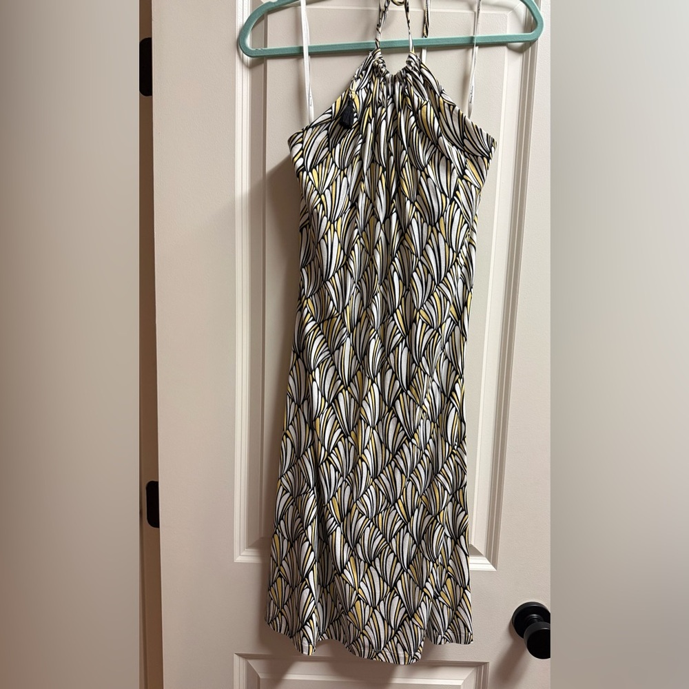 Tommy Bahama Strapless Black and Yellow Dress